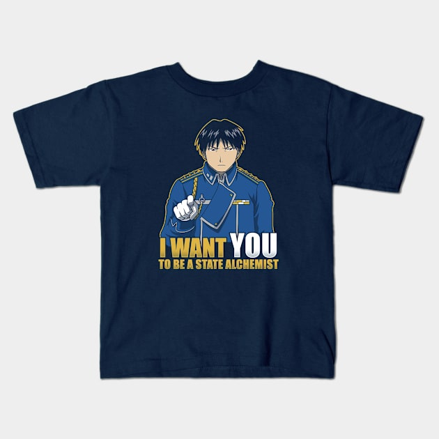 I Want You to be a State Alchemist Kids T-Shirt by adho1982